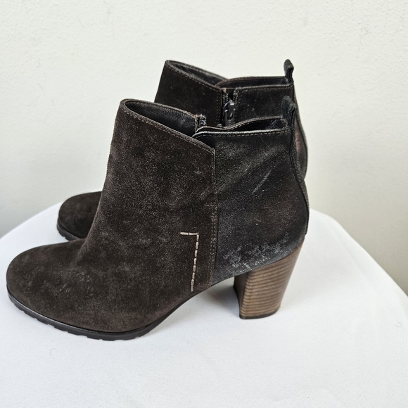 Paul Green Rocking Ankle Bootie Brown Block Chunky Size 5 US 7.5 - Picture 3 of 11